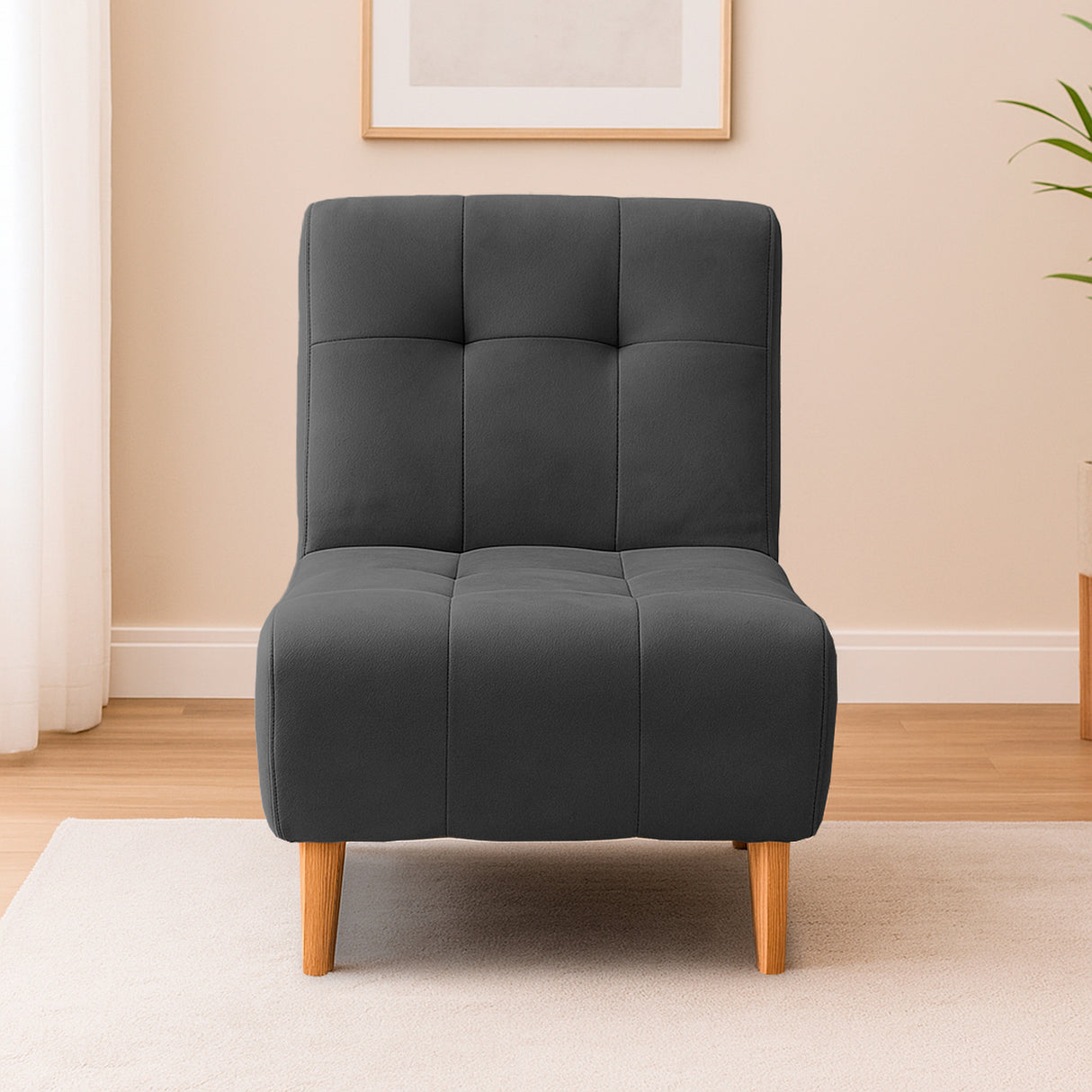 Poltrona Milan Gris Oscuro 60x95cm de Un Puesto sin Apoya Brazos