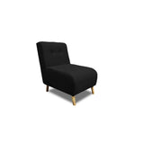 Poltrona Milan Negro 60x95cm de Un Puesto sin Apoya Brazos