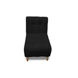 Poltrona Milan Negro 60x95cm de Un Puesto sin Apoya Brazos