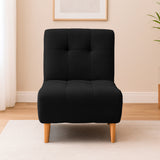 Poltrona Milan Negro 60x95cm de Un Puesto sin Apoya Brazos