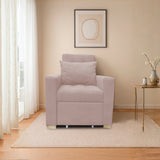 Poltrona Mood Beige 80x95cm de Un Puesto Reclinable sin Apoya Brazos
