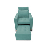 Poltrona Mood Menta 80x95cm de Un Puesto Reclinable sin Apoya Brazos