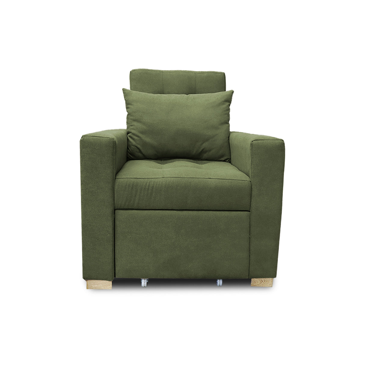 Poltrona Mood Verde 80x95cm de Un Puesto Reclinable sin Apoya Brazos