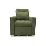 Poltrona Mood Verde 80x95cm de Un Puesto Reclinable sin Apoya Brazos