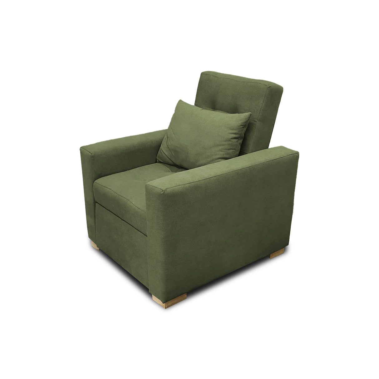 Poltrona Mood Verde 80x95cm de Un Puesto Reclinable sin Apoya Brazos