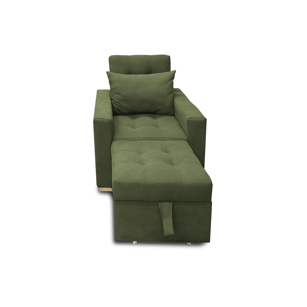 Poltrona Mood Verde 80x95cm de Un Puesto Reclinable sin Apoya Brazos