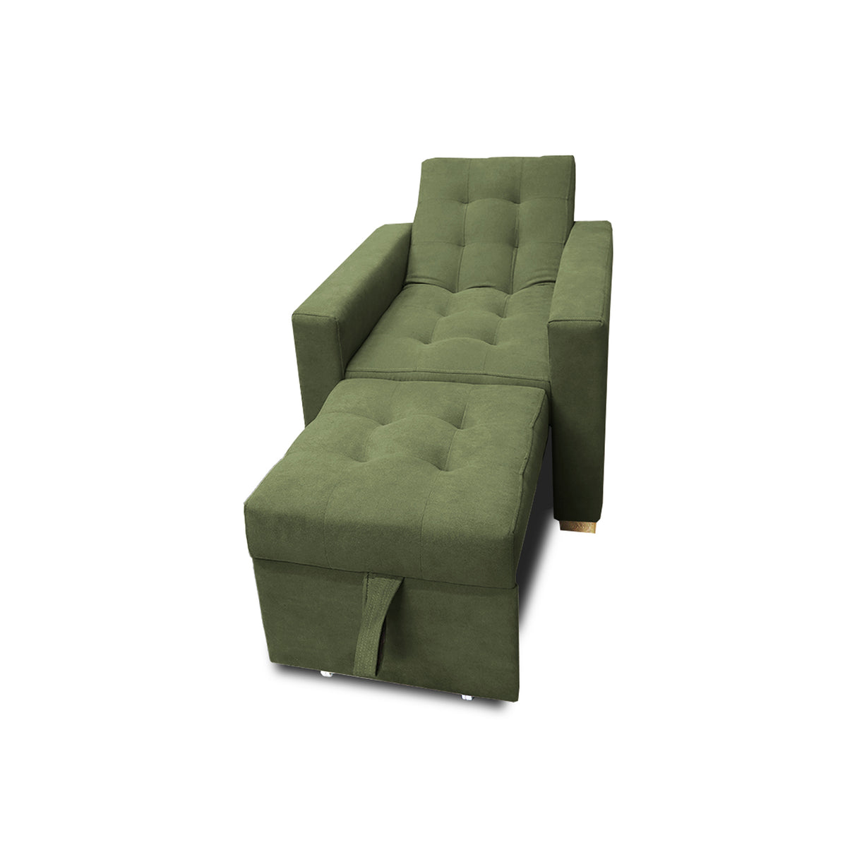 Poltrona Mood Verde 80x95cm de Un Puesto Reclinable sin Apoya Brazos