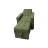 Poltrona Mood Verde 80x95cm de Un Puesto Reclinable sin Apoya Brazos