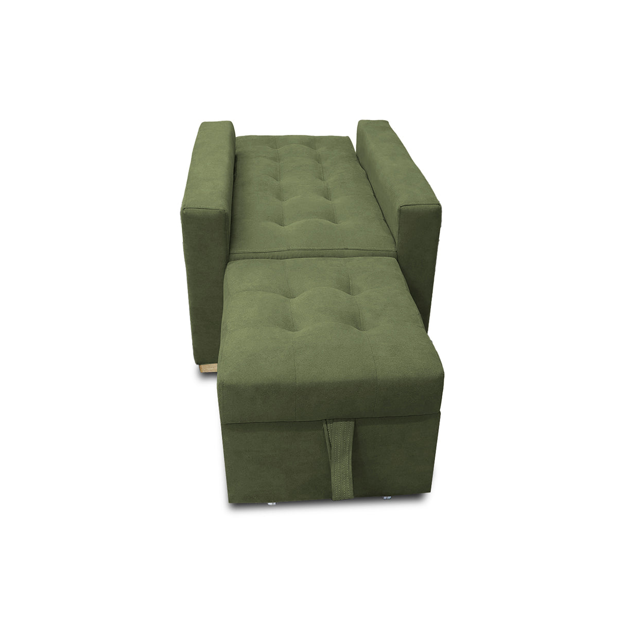 Poltrona Mood Verde 80x95cm de Un Puesto Reclinable sin Apoya Brazos