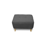 Puff Milan Gris Oscuro 60x42cm de Un Puesto sin Apoya Brazos