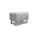 Puff Milan Plata 60x42cm de Un Puesto sin Apoya Brazos