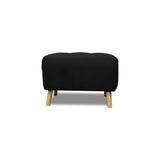 Puff Milan Negro 60x42cm de Un Puesto sin Apoya Brazos