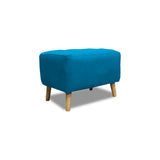 Puff Milan Turquesa 60x42cm de Un Puesto sin Apoya Brazos