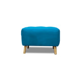 Puff Milan Turquesa 60x42cm de Un Puesto sin Apoya Brazos