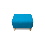 Puff Milan Turquesa 60x42cm de Un Puesto sin Apoya Brazos