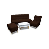 Sala Milan Marron 160x95cm de Cinco Puestos sin Apoya Brazos