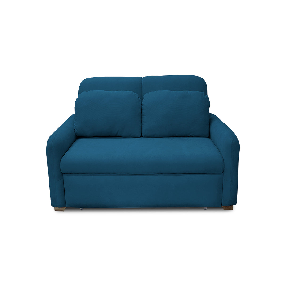 Sofacama Nube Azul Petróleo 120x95cm de Dos Puestos Reclinable con Apoya Brazos