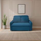 Sofacama Nube Azul Petróleo 120x95cm de Dos Puestos Reclinable con Apoya Brazos
