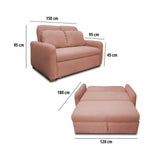 Sofacama Nube Camel 120x95cm de Dos Puestos Reclinable con Apoya Brazos