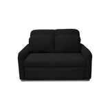 Sofacama Nube Negro 120x95cm de Dos Puestos Reclinable con Apoya Brazos