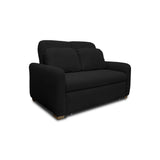 Sofacama Nube Negro 120x95cm de Dos Puestos Reclinable con Apoya Brazos