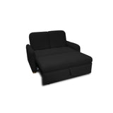 Sofacama Nube Negro 120x95cm de Dos Puestos Reclinable con Apoya Brazos