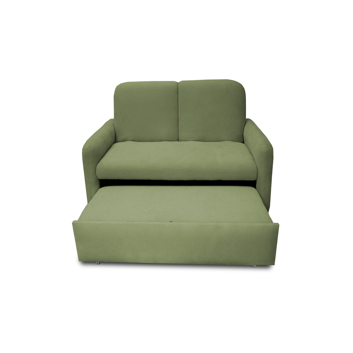 Sofacama Nube Verde 120x95cm de Dos Puestos Reclinable con Apoya Brazos