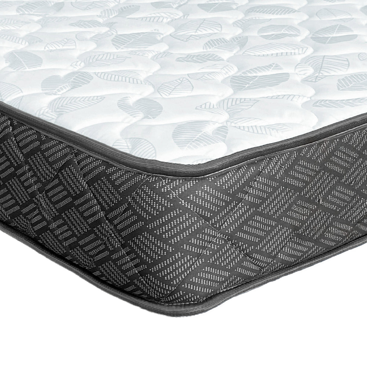 Colchón Jardín Gris y Blanco Semidoble 120 X 190 Cm Ortopedico Firmeza Firme Adaptable Doble Faz