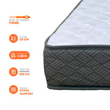 Colchón Jardín Gris y Blanco King 200 X 200 Cm Ortopedico Firmeza Firme Adaptable Doble Faz
