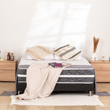 Colchón Juglar Gris y Blanco Sencillo 100 X 190 Cm Ortopedico Firmeza Firme Adaptable Doble Faz y Fuelle de 20cm