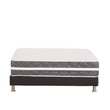 Colchón Juglar Gris y Blanco Sencillo 90 X 190 Cm Ortopedico Firmeza Firme Adaptable Doble Faz y Fuelle de 25cm