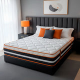 Colchón Cacique Gris y Blanco Doble 140 X 190 Cm Ortopedico Firmeza Firme Adaptable Doble Faz