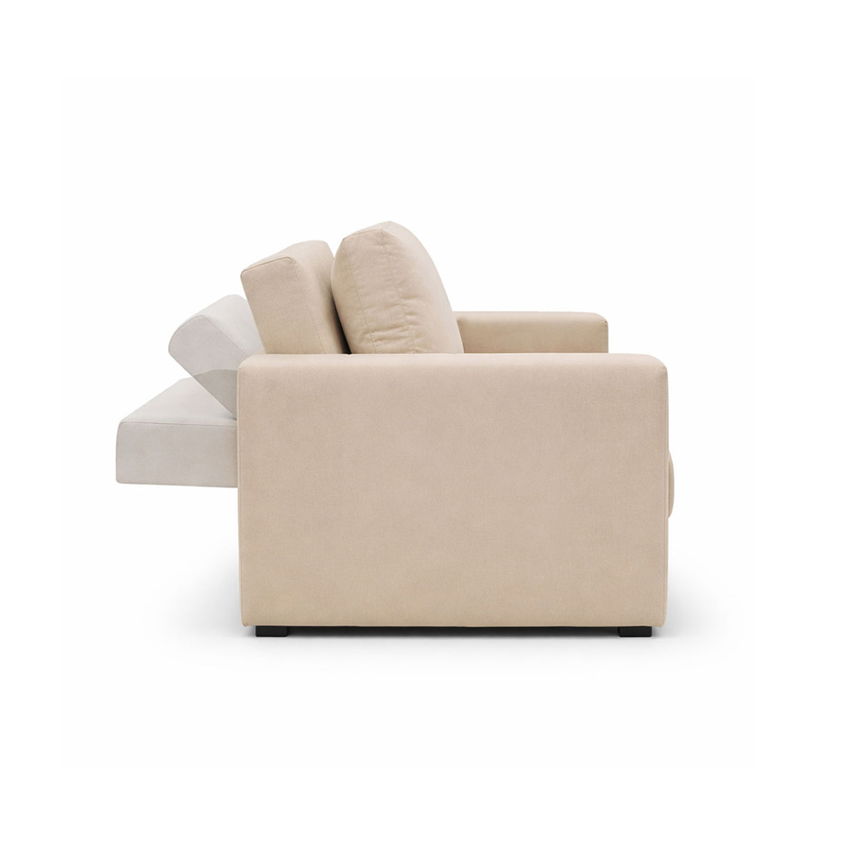 Sofá Cama Germany Beige 174x92cm de Tres Puestos Reclinable sin Appoya Brazos