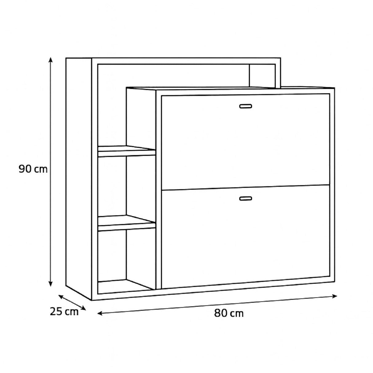 Mueble de Aseo Laska R Blanco 40x180cm con Una Puerta