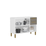 Mueble Inferior de Cocina Bella Verde 120x86cm sin Mesón y sin Estufa