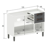 Mueble Inferior de Cocina Bella Verde 120x86cm sin Mesón y sin Estufa