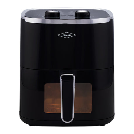 Freidora de Aire Haceb Negro 23.5x31.9cm de 4.2 Litros con Un Compartimiento de Cocción y con 6 Funciones Preconfiguradas