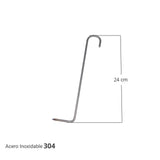 Kit x 6 Pinchos Plateado 5x24cm Para Asados