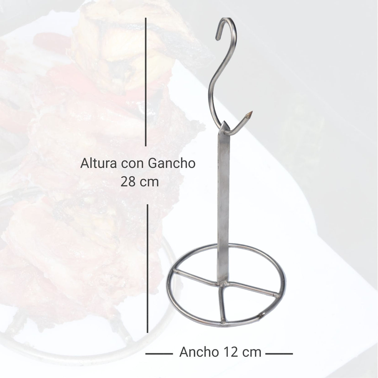 Accesorio para Shawarma Plateado 12x28cm Para Asados