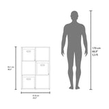 Mueble Organizador Lena Blanco 61.8x92cm de Tres Hileras con Tres Cajas de Tela