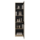 Estantería Home E-M6 Cartagena y Wengue 45.2x180.6cm Rectangular con Cuatro Entrepaños y Cinco Compartimientos