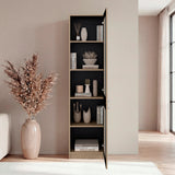 Estantería Home E-M6 Cartagena y Wengue 45.2x180.6cm Rectangular con Cuatro Entrepaños y Cinco Compartimientos