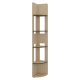 Estantería Home E-M7 Cartagena y Wengue 30x180.6cm Triangular con Cuatro Entrepaños y Cinco Compartimientos