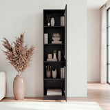 Estantería Home E-M6 Wengue 45x180.6cm Rectangular con Cuatro Entrepaños y Cinco Compartimientos