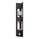 Estantería Home E-M7 Wengue 30x180.6cm Triangular con Cuatro Entrepaños y Cinco Compartimientos