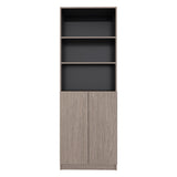 Estantería Home E-M4 Positano y Wengue 62.8x180.6cm Rectangular con Cuatro Entrepaños y Cinco Compartimientos