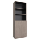 Estantería Home E-M4 Positano y Wengue 62.8x180.6cm Rectangular con Cuatro Entrepaños y Cinco Compartimientos