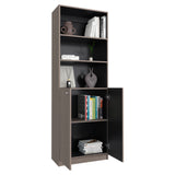 Estantería Home E-M4 Positano y Wengue 62.8x180.6cm Rectangular con Cuatro Entrepaños y Cinco Compartimientos
