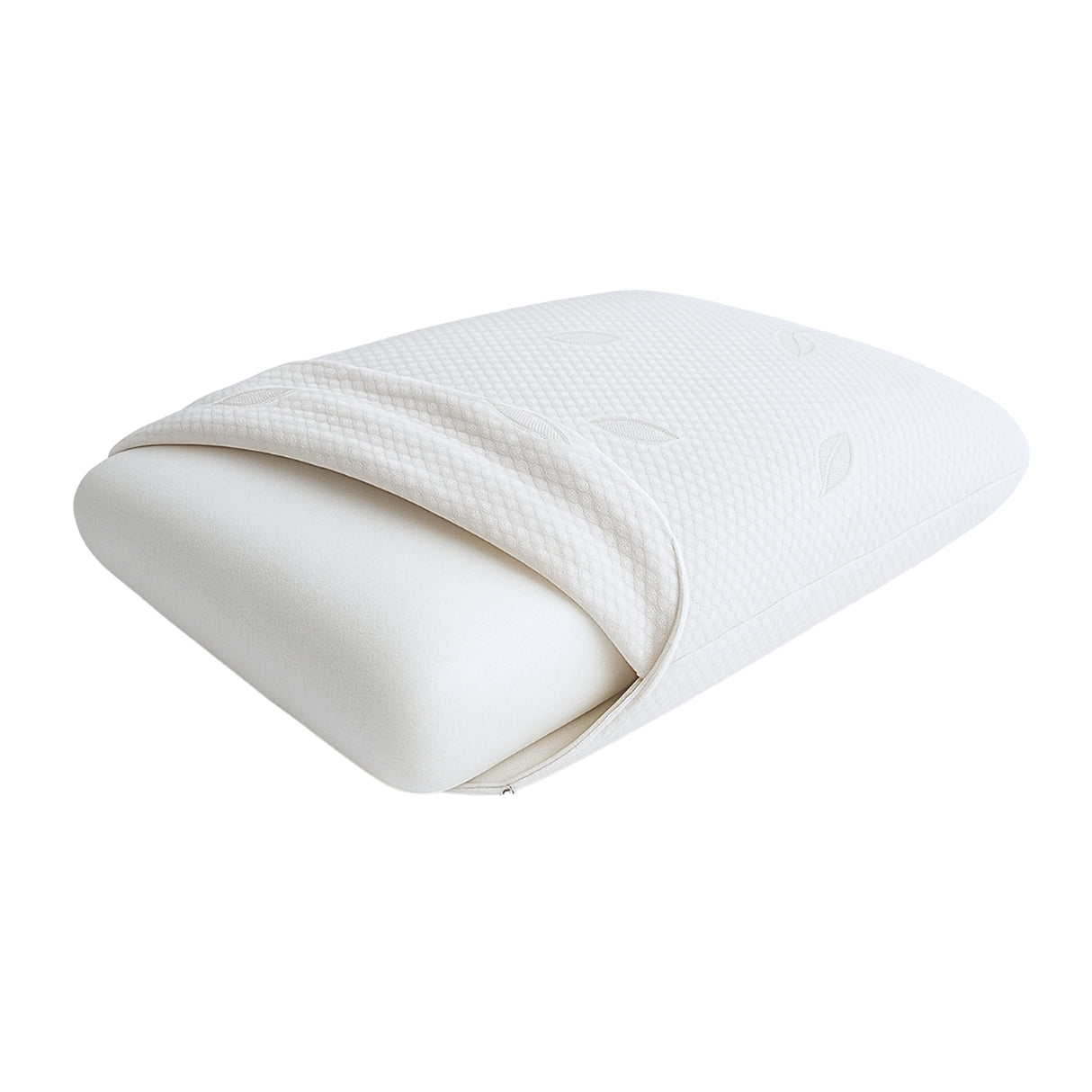 Almohada Blanco 39x60cm Ortopédico de Relleno de Espuma Viscoelastica Suave Hipoelergénica para Dormir Boca Arriba y de Costado
