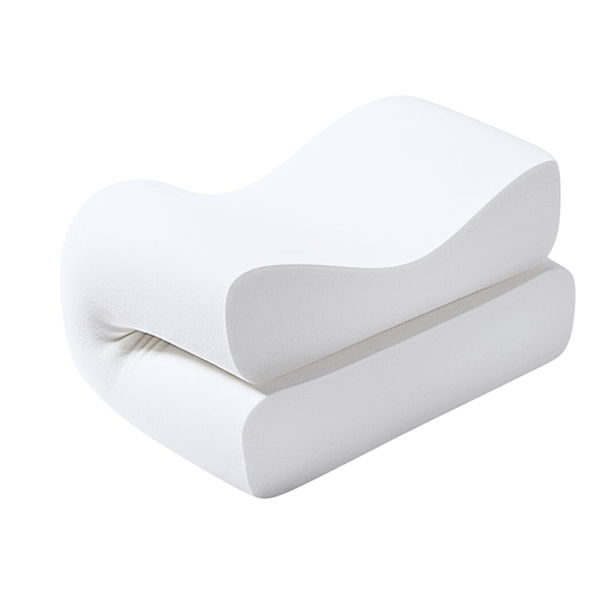 Combo 2 Almohadas Cervicales Blanco 35x60cm Ortopédico de Relleno de Espuma Viscoelastica Suave Hipoelergénica para Dormir Boca Arriba y de Costado